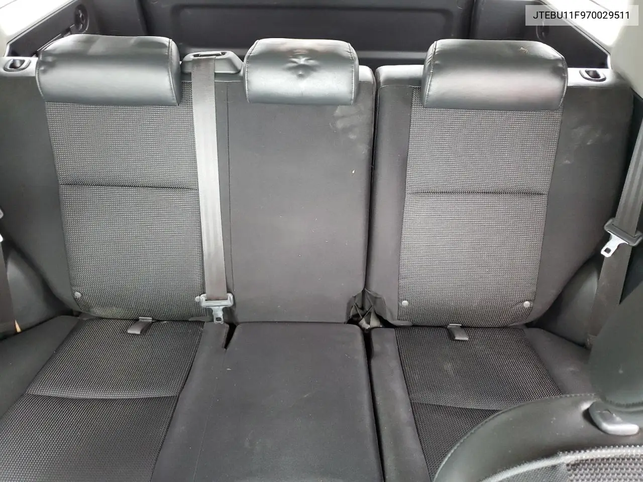 2007 Toyota Fj Cruiser VIN: JTEBU11F970029511 Lot: 62341285