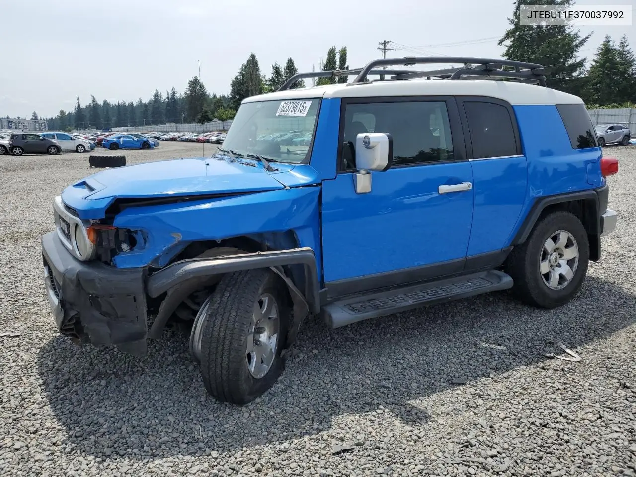 2007 Toyota Fj Cruiser VIN: JTEBU11F370037992 Lot: 62379815