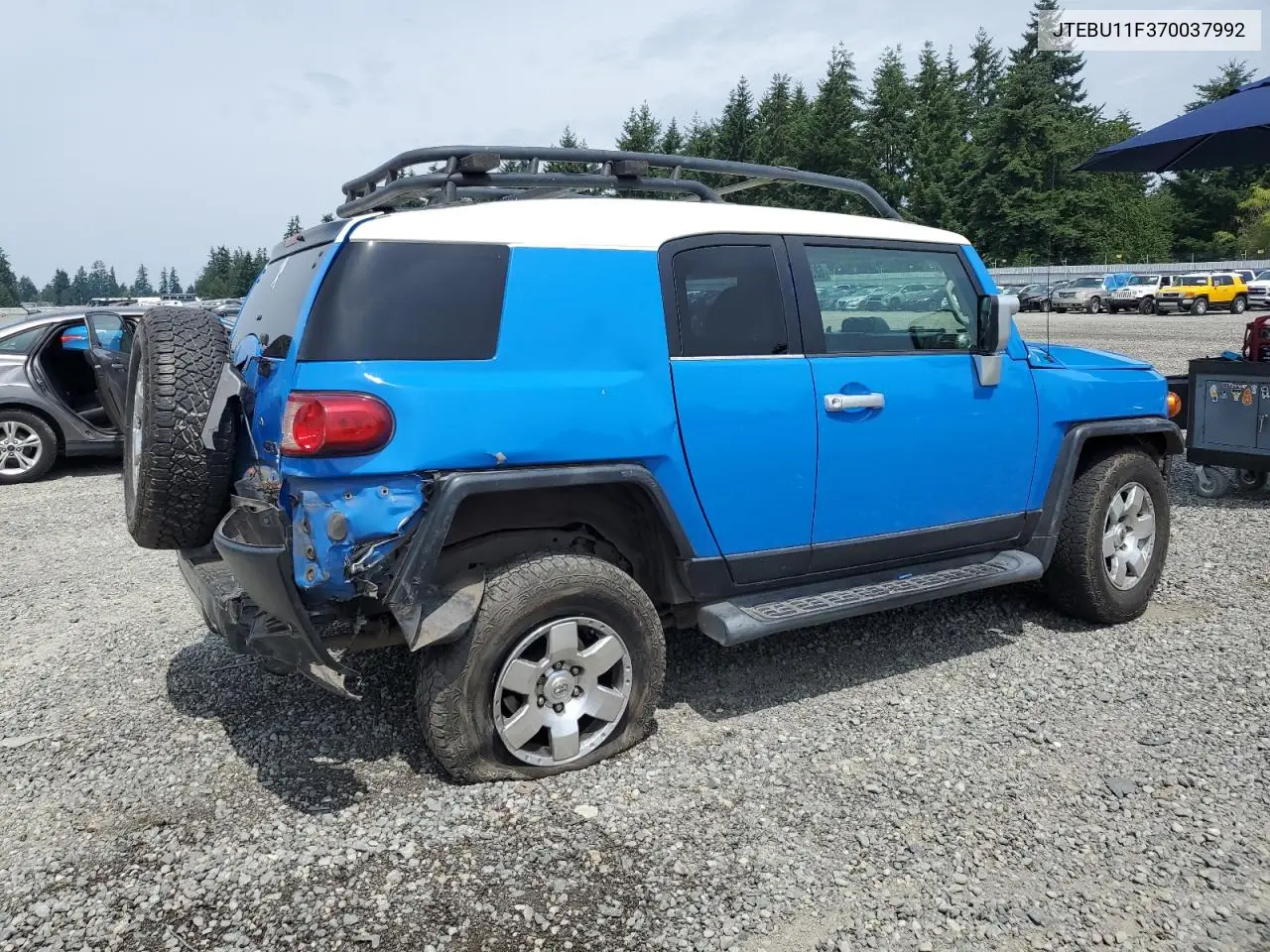 2007 Toyota Fj Cruiser VIN: JTEBU11F370037992 Lot: 62379815