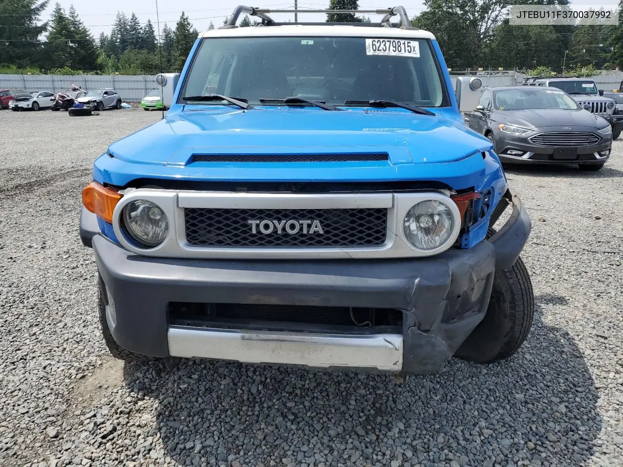 2007 Toyota Fj Cruiser VIN: JTEBU11F370037992 Lot: 62379815