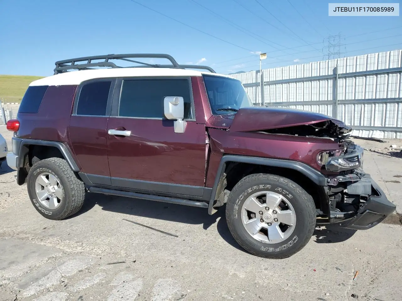 2007 Toyota Fj Cruiser VIN: JTEBU11F170085989 Lot: 62591835
