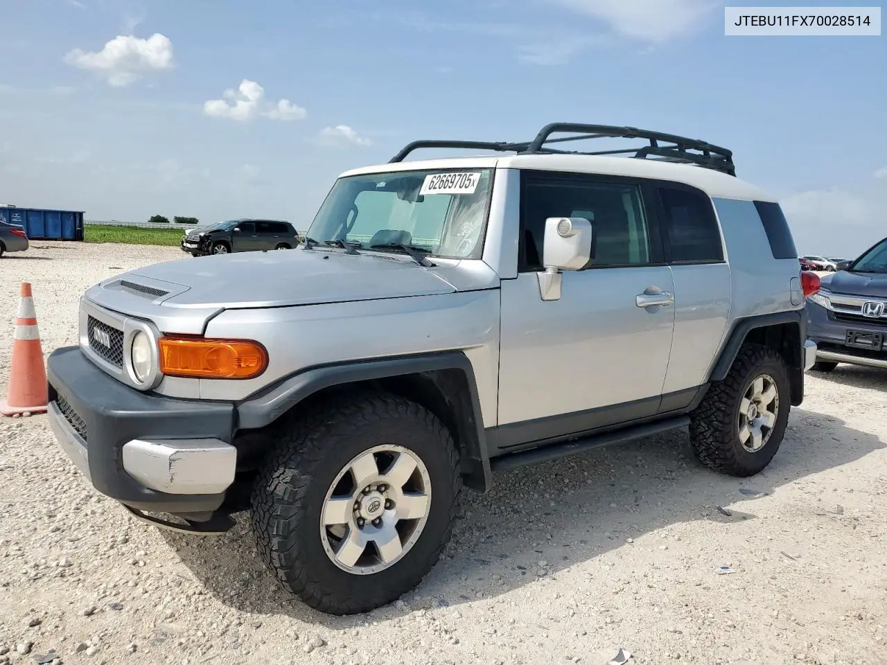 2007 Toyota Fj Cruiser VIN: JTEBU11FX70028514 Lot: 62669705