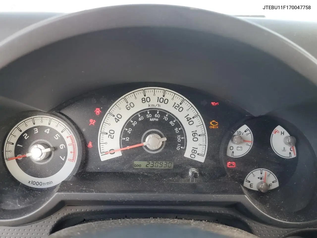 2007 Toyota Fj Cruiser VIN: JTEBU11F170047758 Lot: 62817545