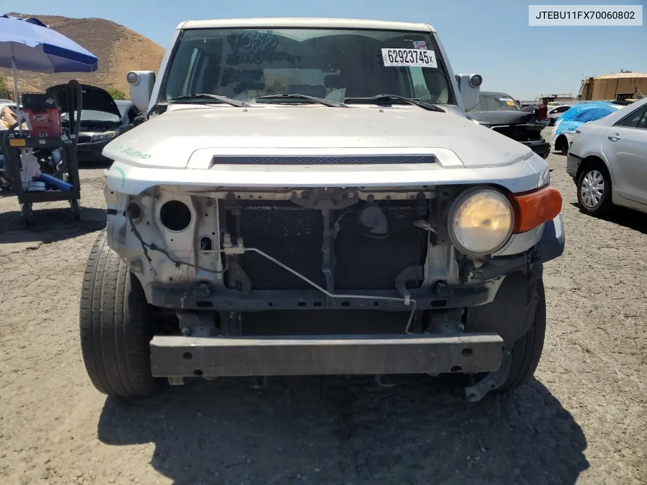 2007 Toyota Fj Cruiser VIN: JTEBU11FX70060802 Lot: 62923745