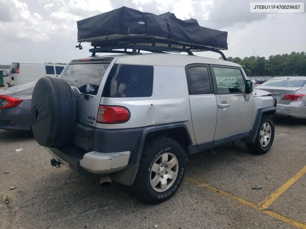 2007 Toyota Fj Cruiser VIN: JTEBU11F470029657 Lot: 63031275