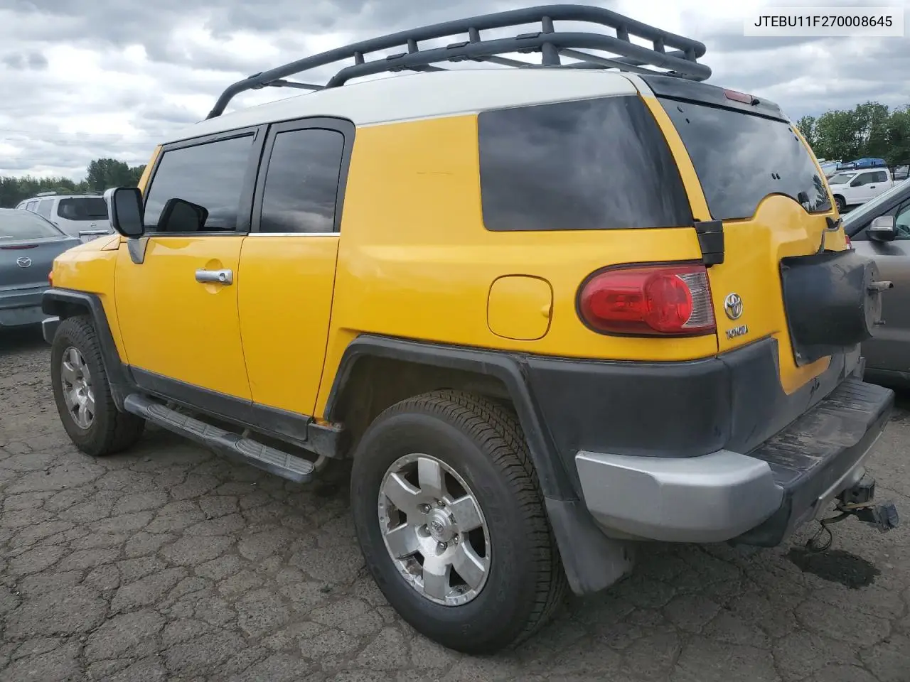 2007 Toyota Fj Cruiser VIN: JTEBU11F270008645 Lot: 63036235
