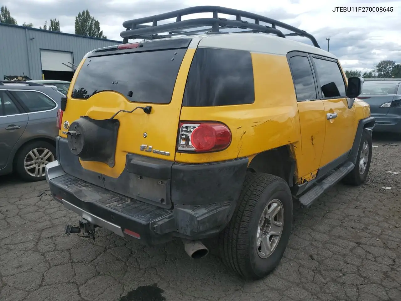 2007 Toyota Fj Cruiser VIN: JTEBU11F270008645 Lot: 63036235