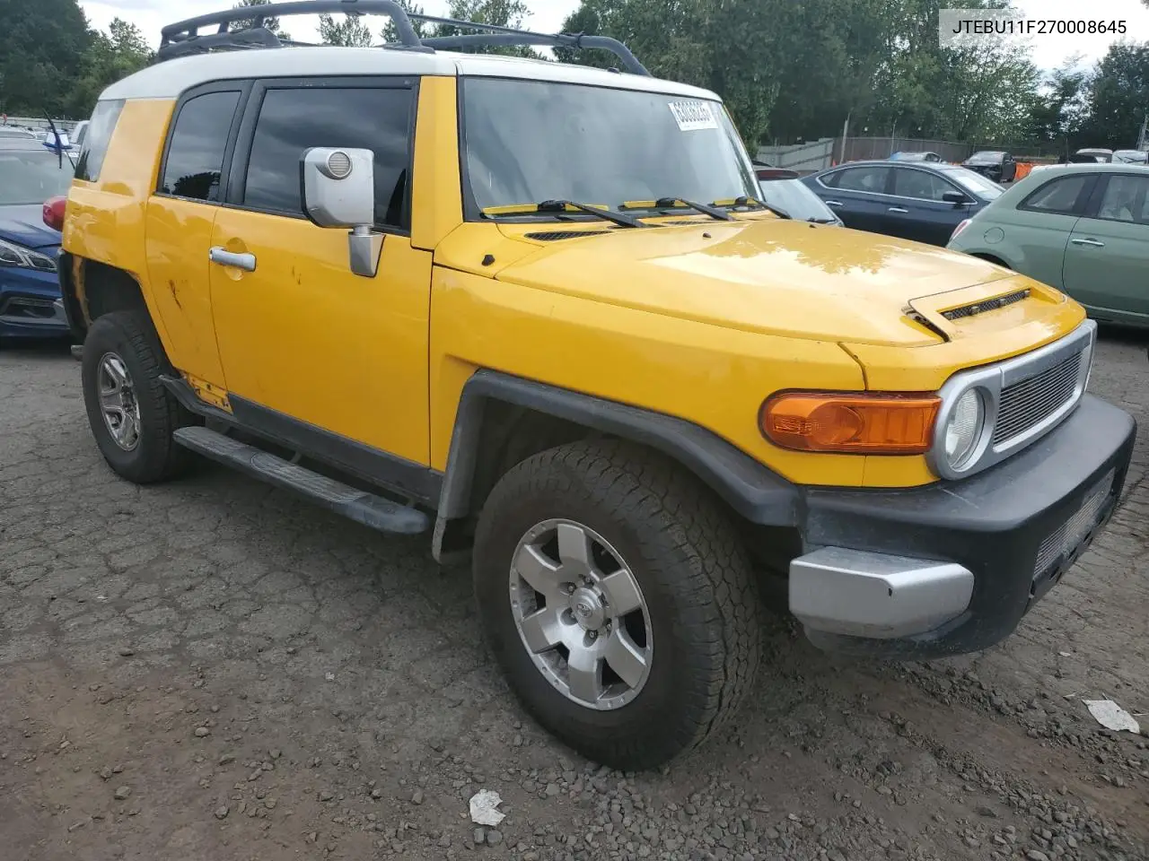2007 Toyota Fj Cruiser VIN: JTEBU11F270008645 Lot: 63036235