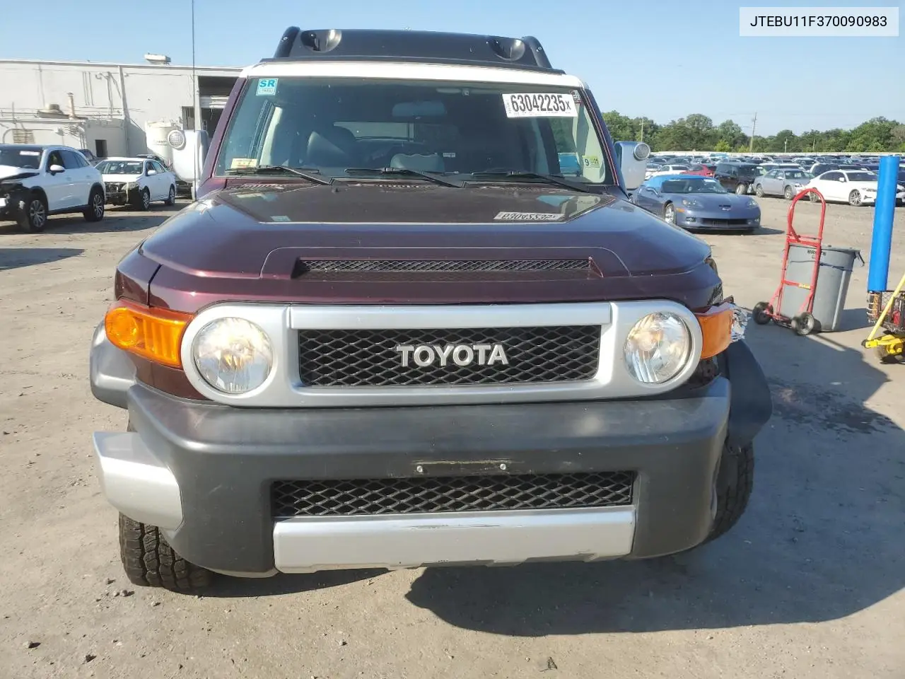 2007 Toyota Fj Cruiser VIN: JTEBU11F370090983 Lot: 63042235