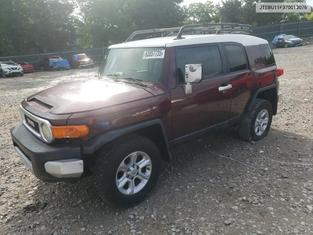 2007 Toyota Fj Cruiser VIN: JTEBU11F370013076 Lot: 63057735