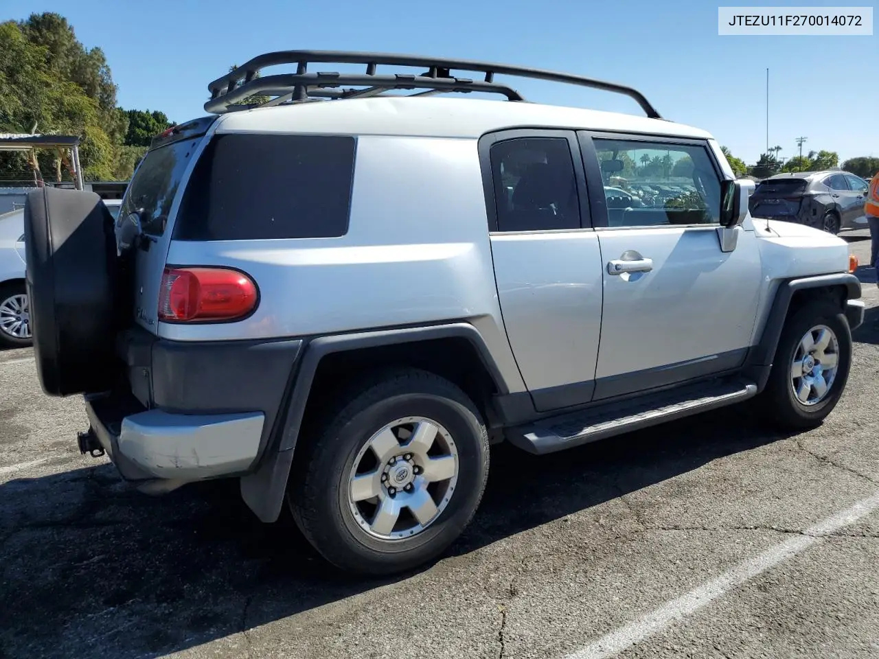 2007 Toyota Fj Cruiser VIN: JTEZU11F270014072 Lot: 63069655