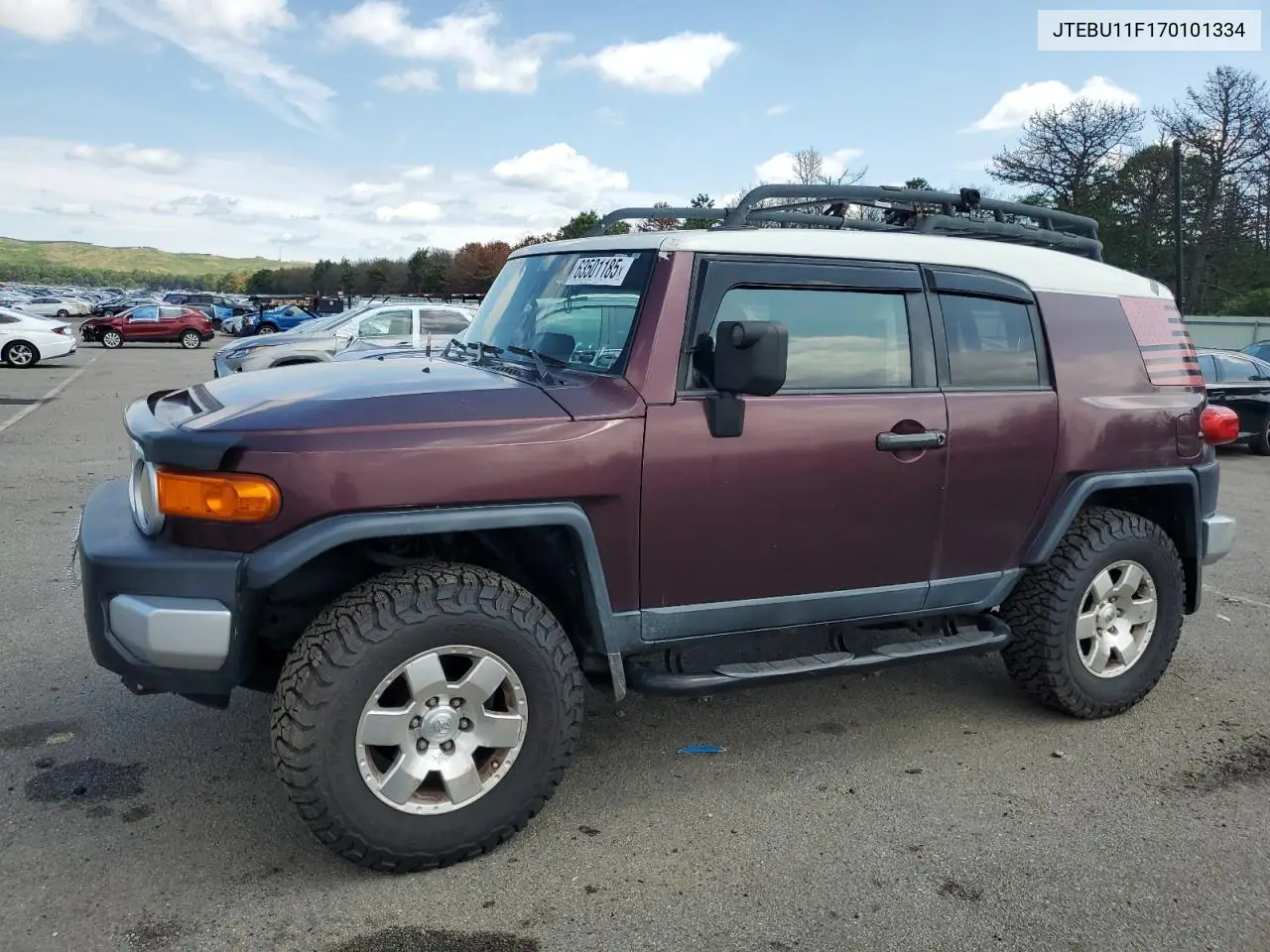 2007 Toyota Fj Cruiser VIN: JTEBU11F170101334 Lot: 63501185