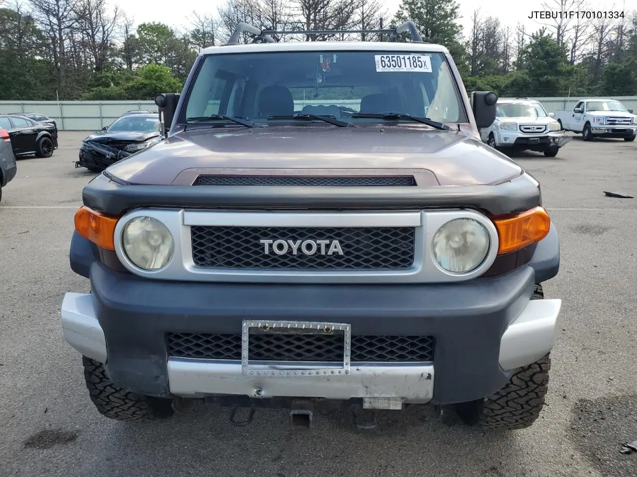 2007 Toyota Fj Cruiser VIN: JTEBU11F170101334 Lot: 63501185