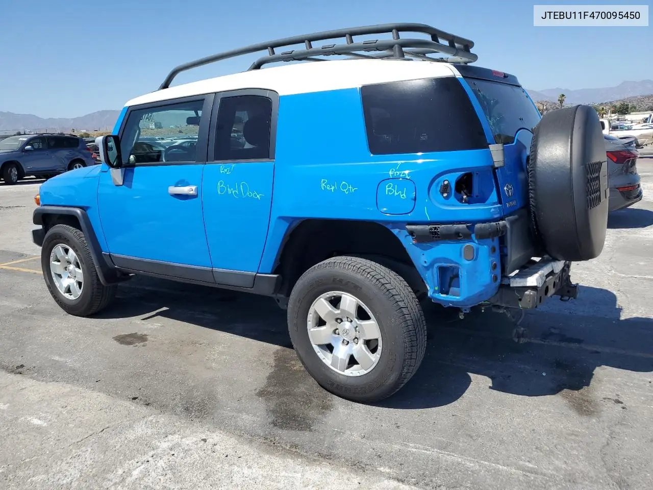 2007 Toyota Fj Cruiser VIN: JTEBU11F470095450 Lot: 64128605