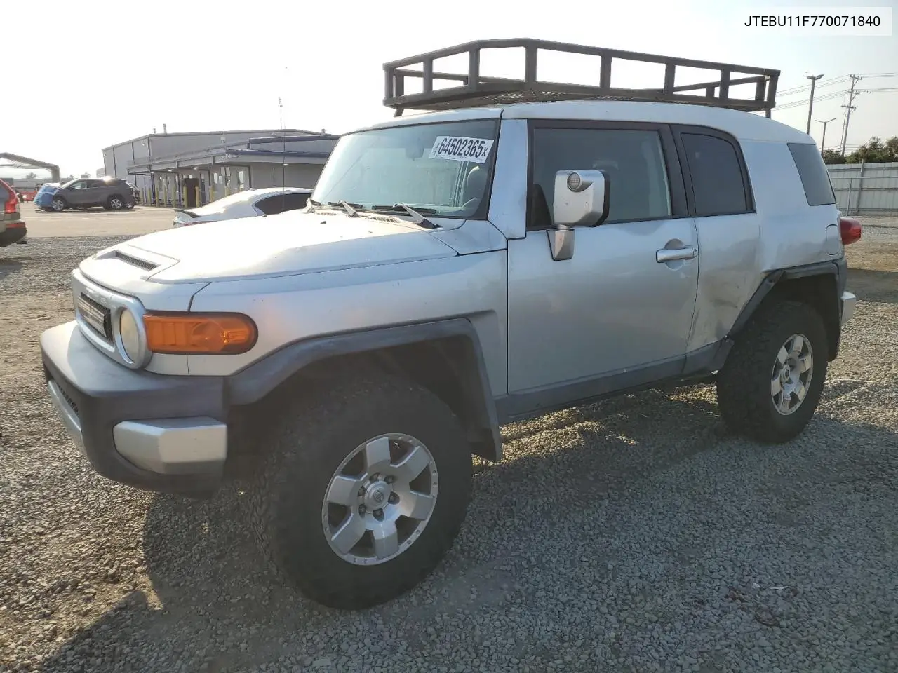 2007 Toyota Fj Cruiser VIN: JTEBU11F770071840 Lot: 64502365