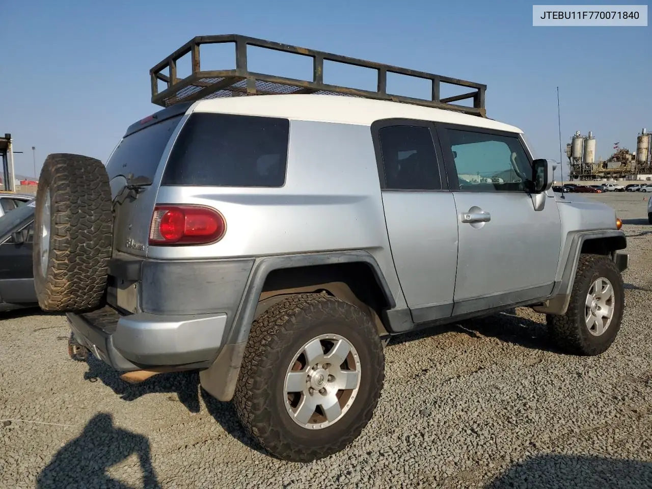 2007 Toyota Fj Cruiser VIN: JTEBU11F770071840 Lot: 64502365