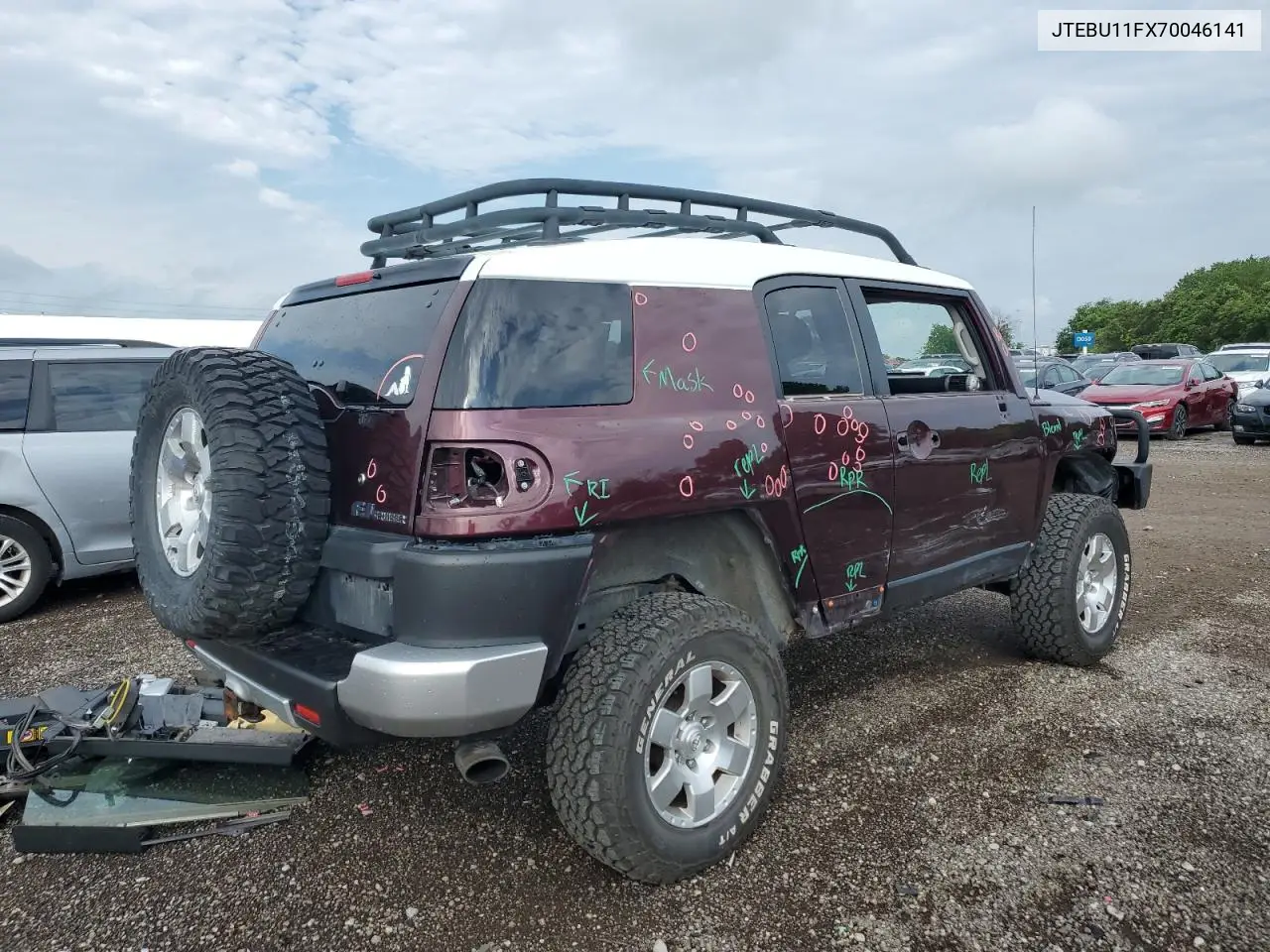 2007 Toyota Fj Cruiser VIN: JTEBU11FX70046141 Lot: 64619335