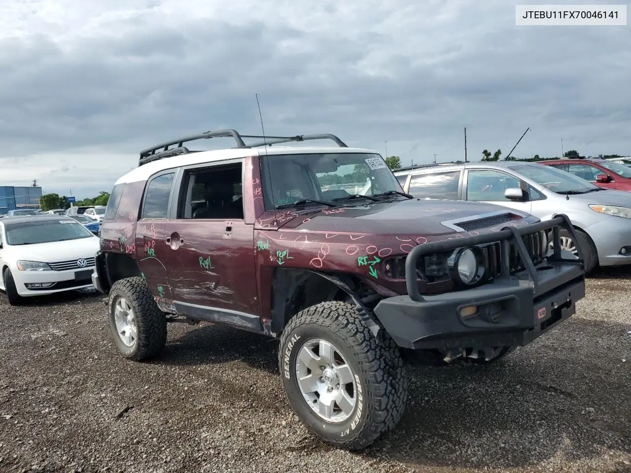 2007 Toyota Fj Cruiser VIN: JTEBU11FX70046141 Lot: 64619335