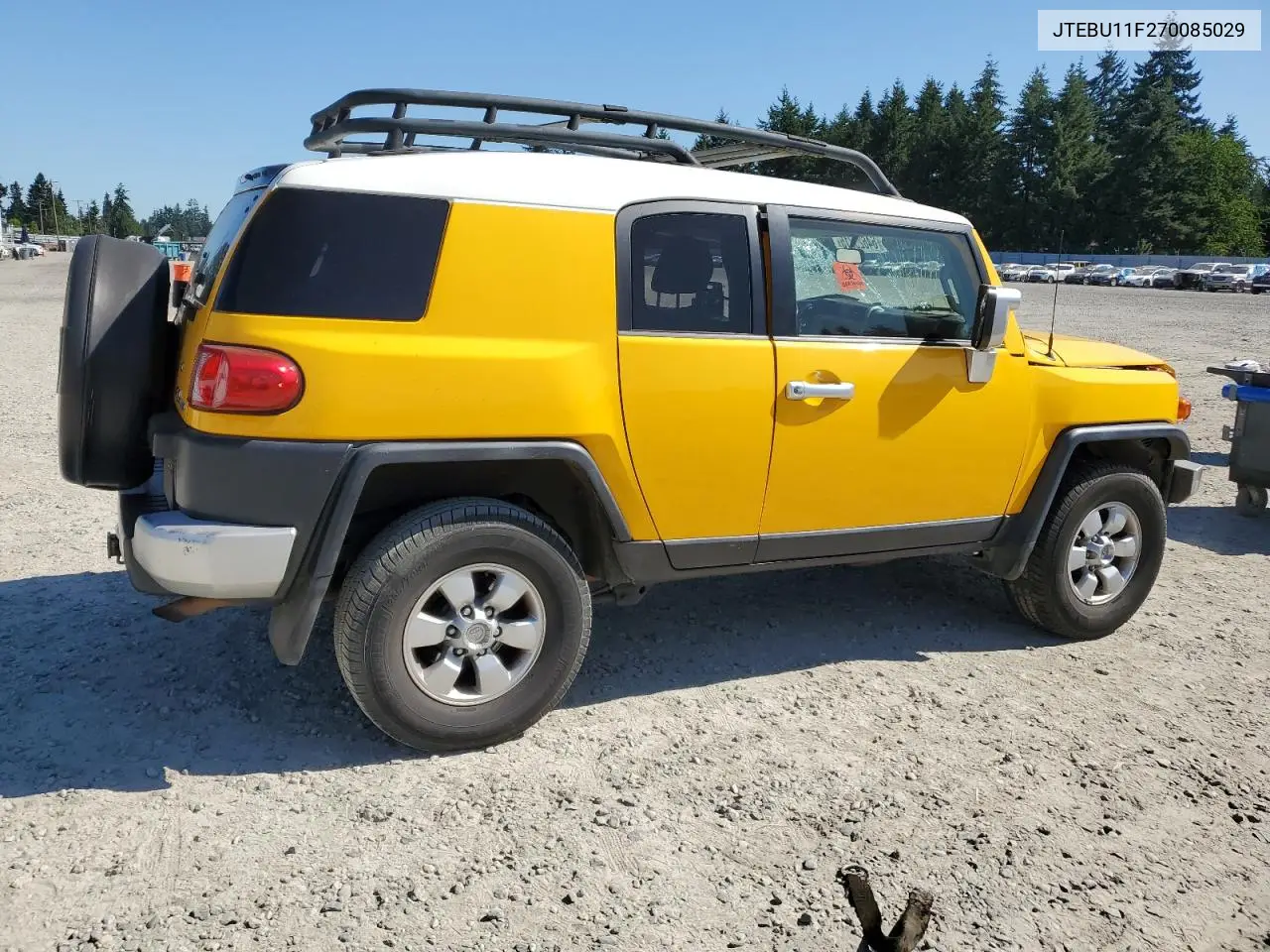 2007 Toyota Fj Cruiser VIN: JTEBU11F270085029 Lot: 64625715