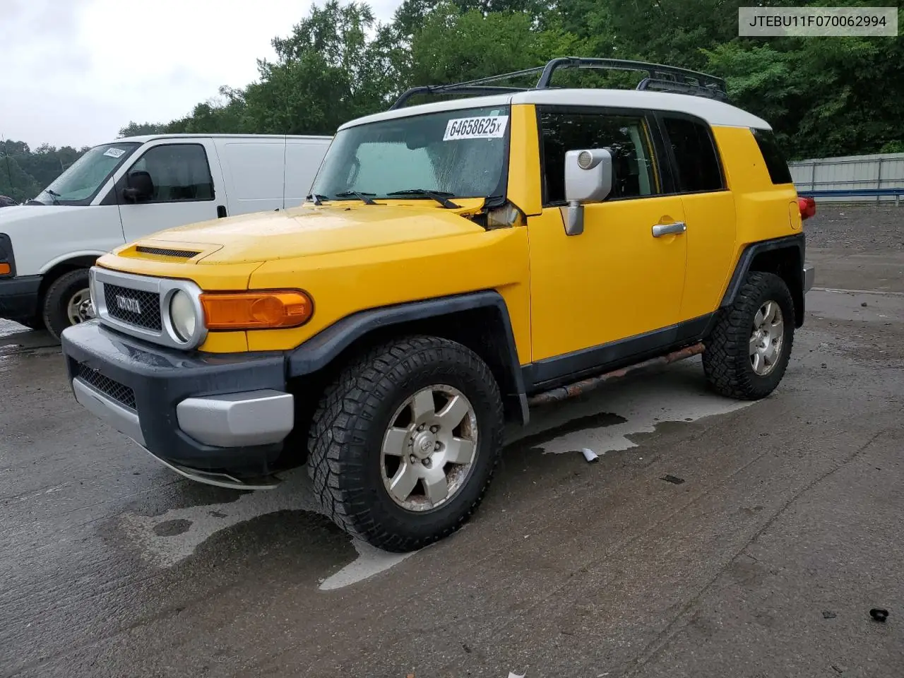 2007 Toyota Fj Cruiser VIN: JTEBU11F070062994 Lot: 64658625