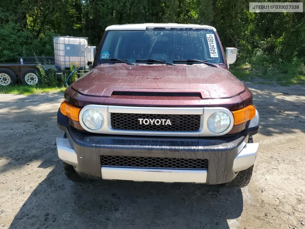 2007 Toyota Fj Cruiser VIN: JTEBU11F070027338 Lot: 64941465