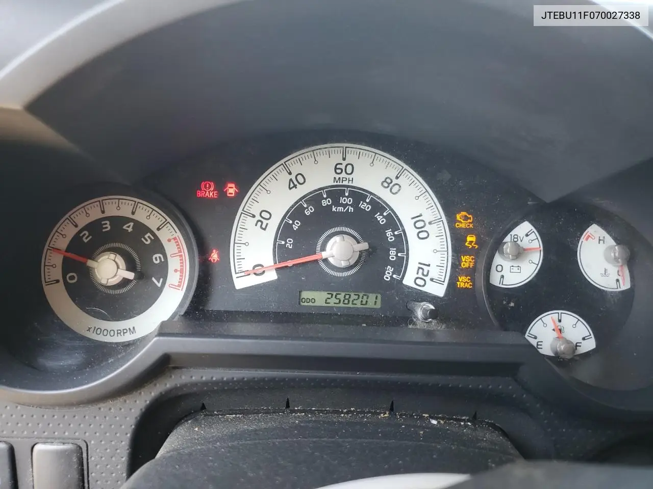 2007 Toyota Fj Cruiser VIN: JTEBU11F070027338 Lot: 64941465