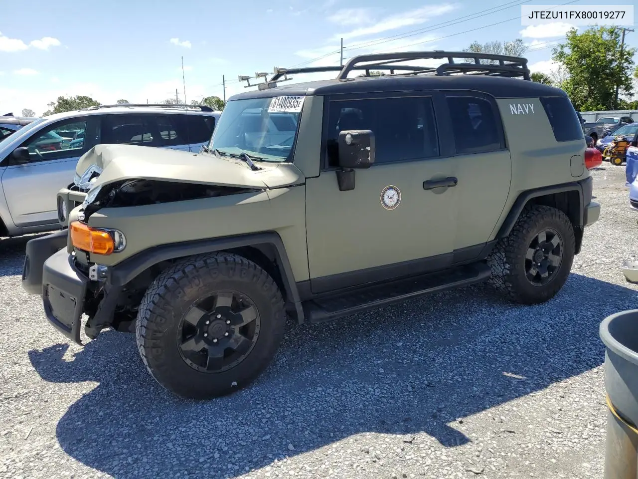 2008 Toyota Fj Cruiser VIN: JTEZU11FX80019277 Lot: 61400935