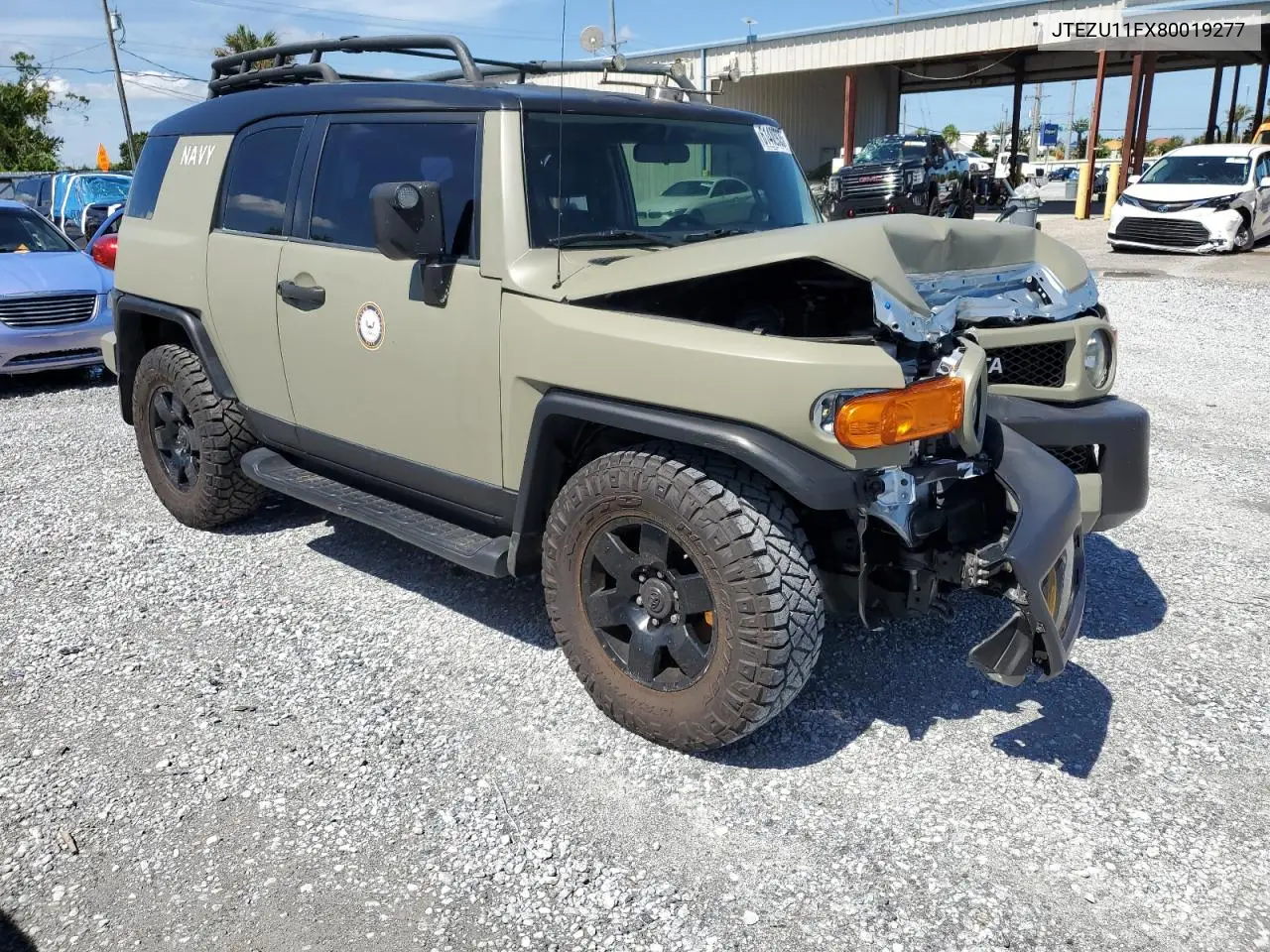 2008 Toyota Fj Cruiser VIN: JTEZU11FX80019277 Lot: 61400935