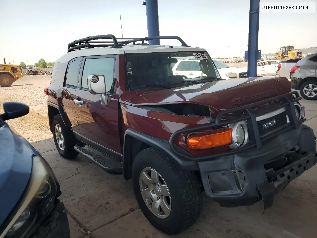 2008 Toyota Fj Cruiser VIN: JTEBU11FX8K004641 Lot: 61749835