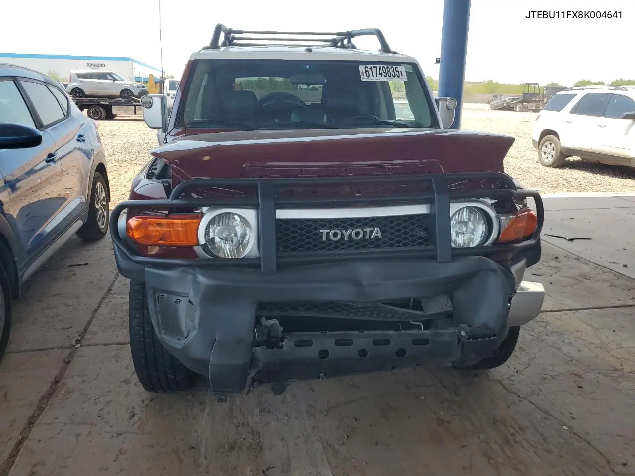 2008 Toyota Fj Cruiser VIN: JTEBU11FX8K004641 Lot: 61749835