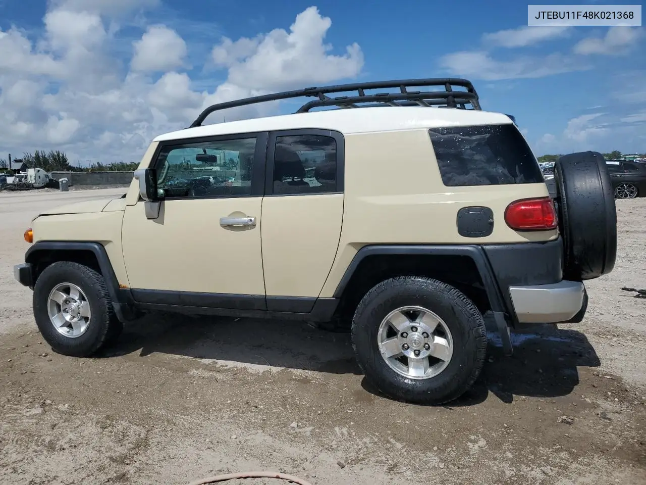 2008 Toyota Fj Cruiser VIN: JTEBU11F48K021368 Lot: 62271965