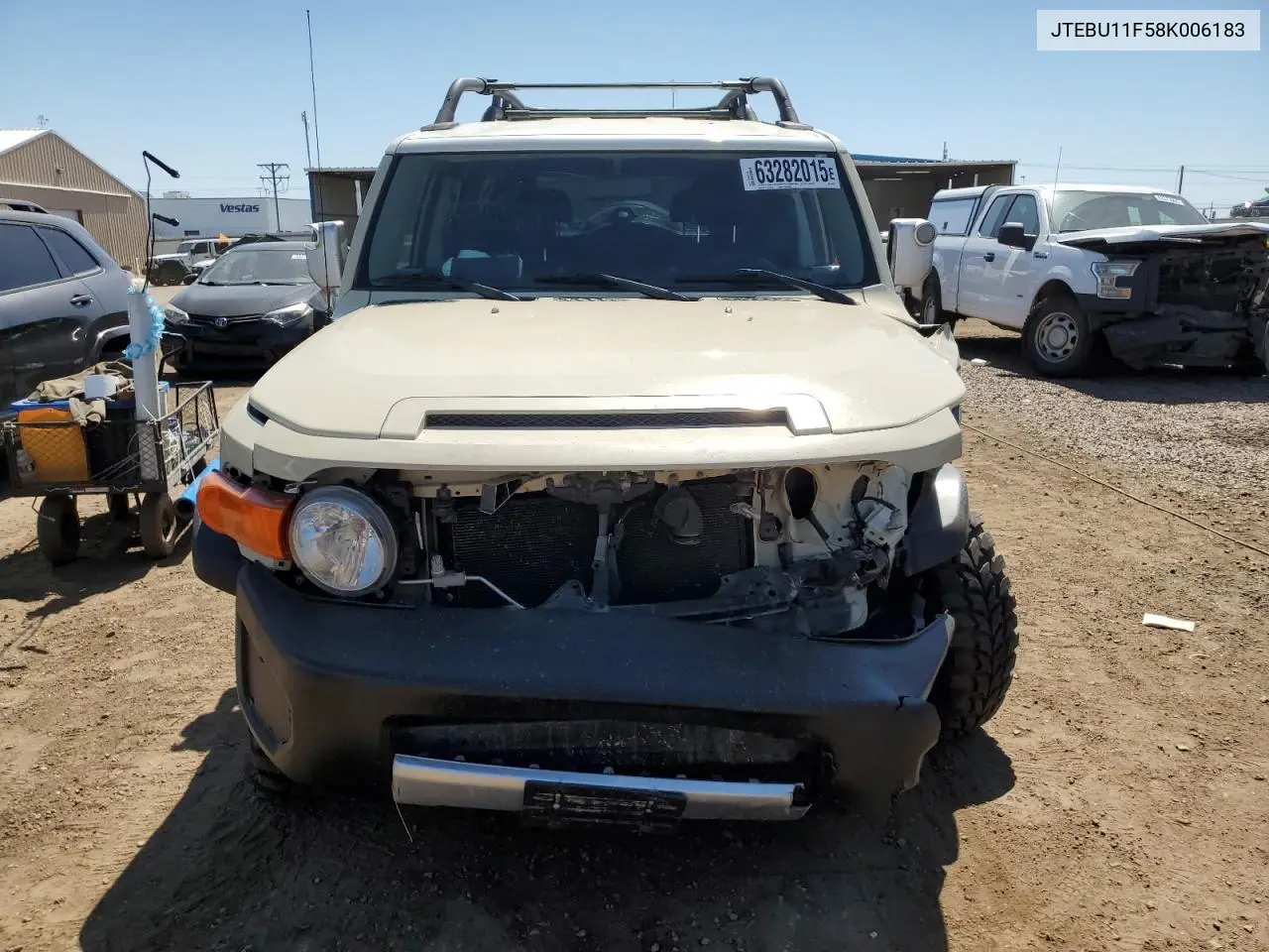 2008 Toyota Fj Cruiser VIN: JTEBU11F58K006183 Lot: 63282015