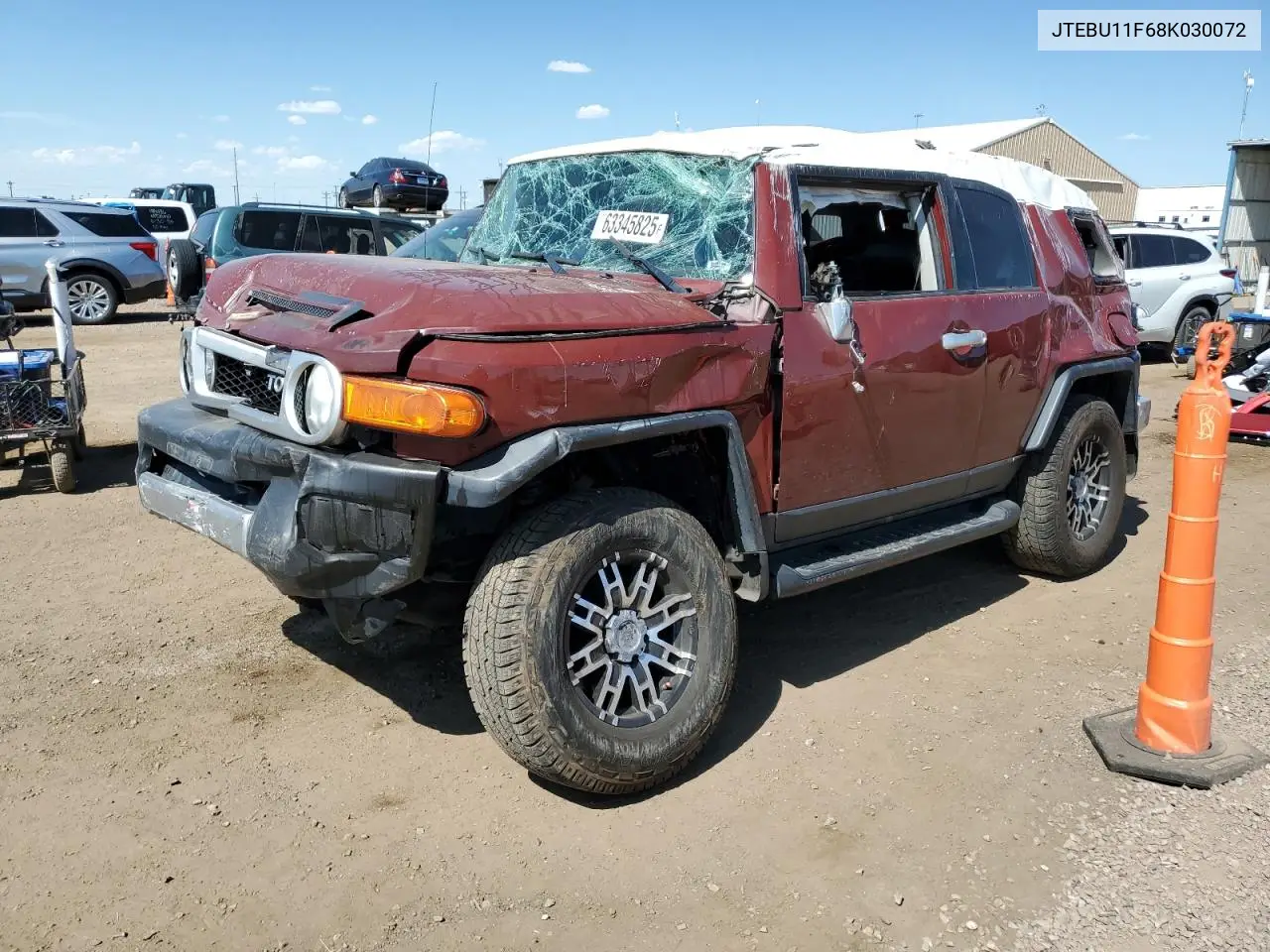 2008 Toyota Fj Cruiser VIN: JTEBU11F68K030072 Lot: 63345825