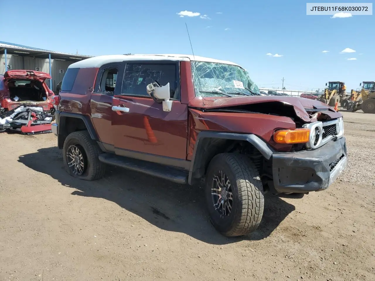 2008 Toyota Fj Cruiser VIN: JTEBU11F68K030072 Lot: 63345825