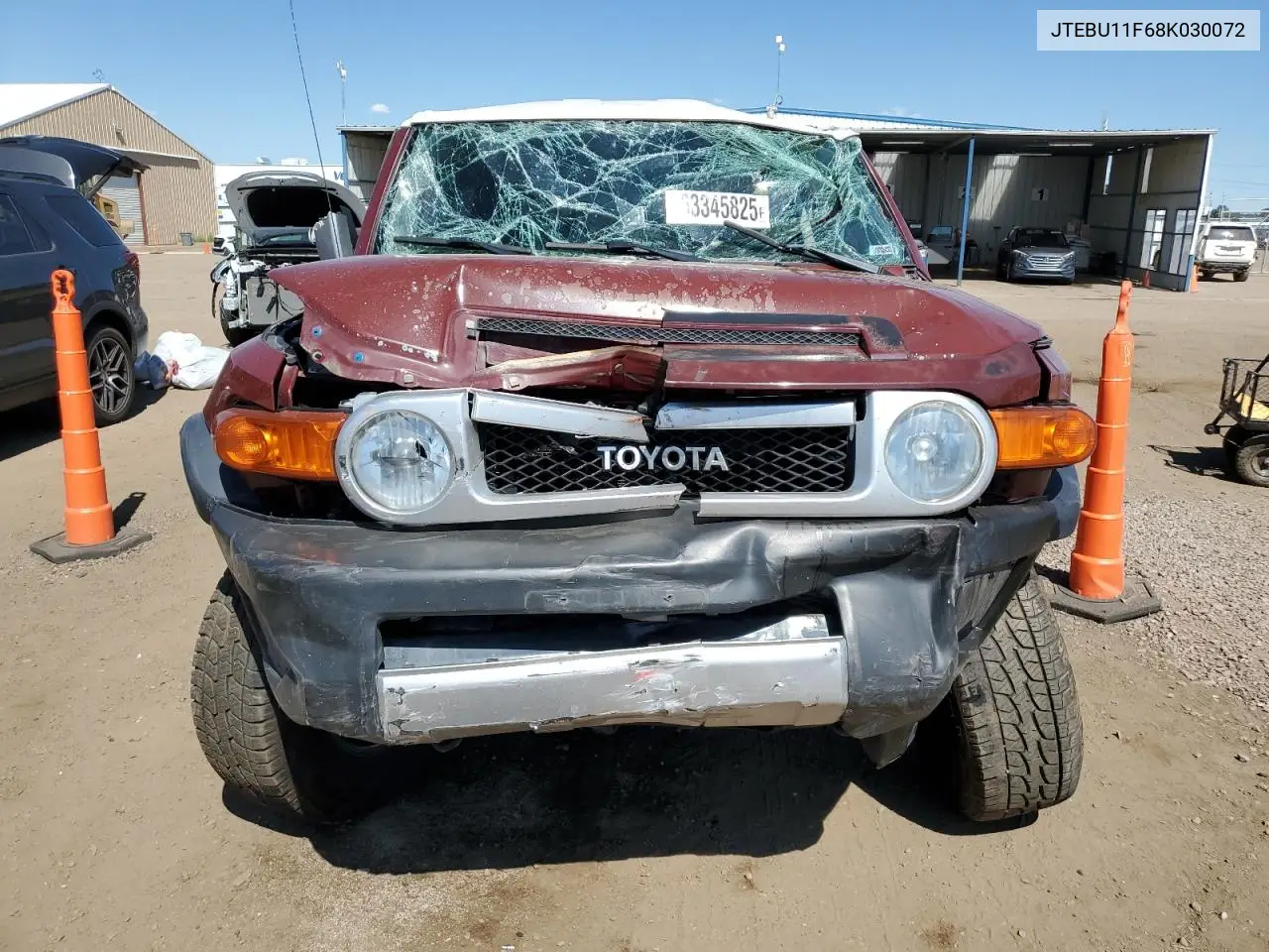 2008 Toyota Fj Cruiser VIN: JTEBU11F68K030072 Lot: 63345825