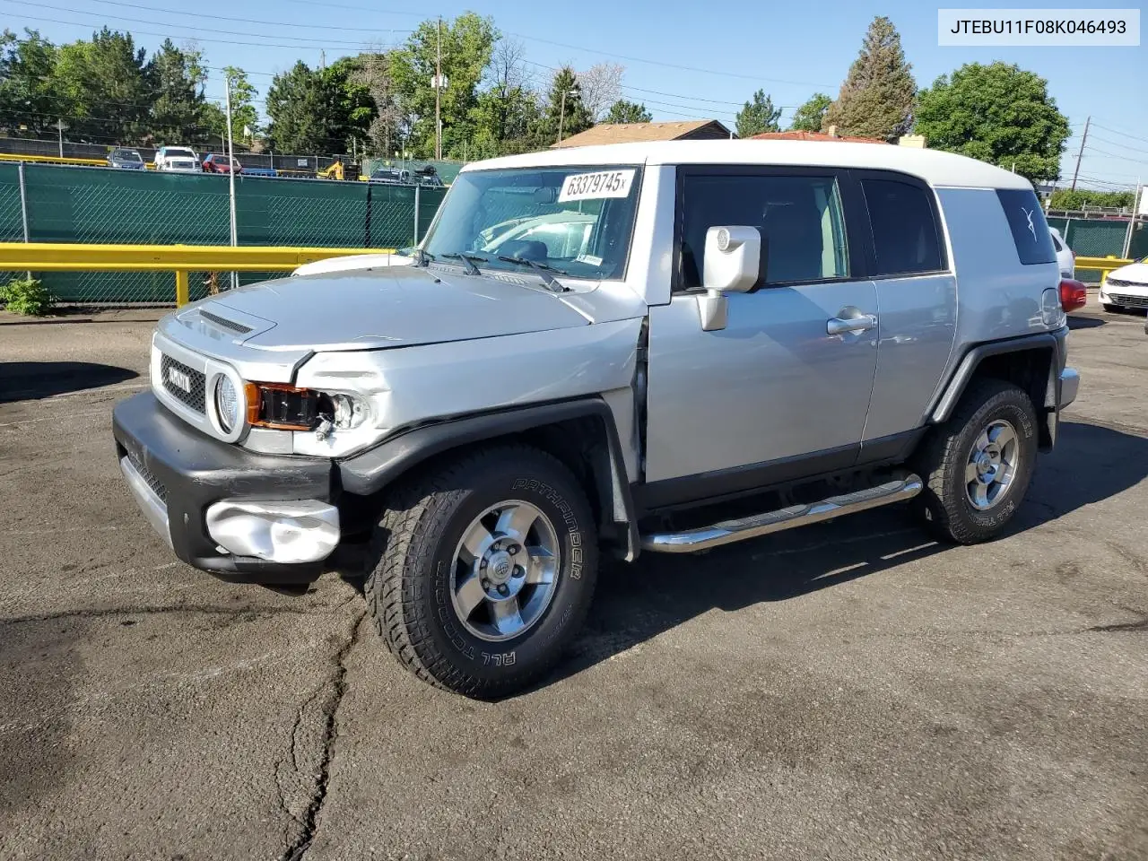 2008 Toyota Fj Cruiser VIN: JTEBU11F08K046493 Lot: 63379745