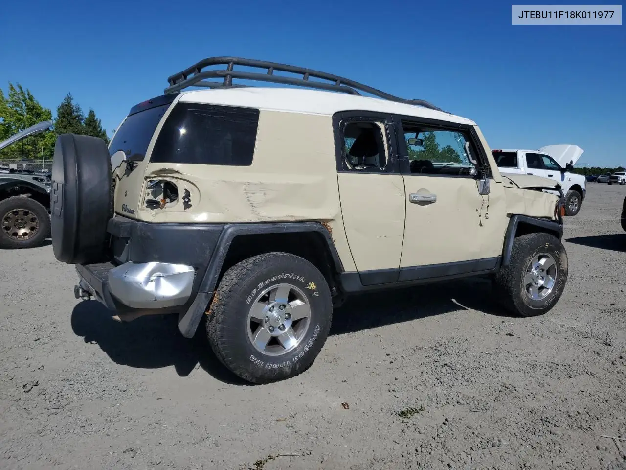 2008 Toyota Fj Cruiser VIN: JTEBU11F18K011977 Lot: 63706215