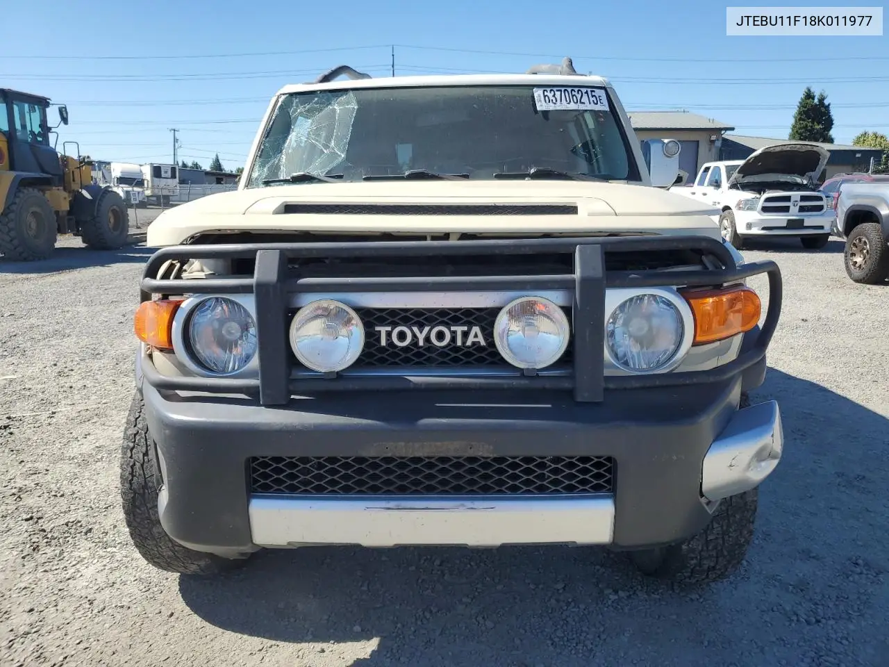 2008 Toyota Fj Cruiser VIN: JTEBU11F18K011977 Lot: 63706215