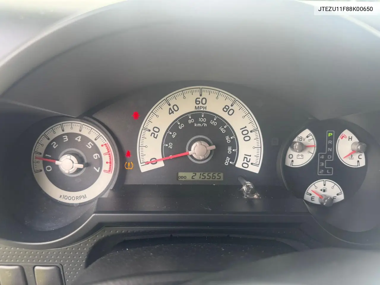 2008 Toyota Fj Cruiser VIN: JTEZU11F88K00650 Lot: 65097455
