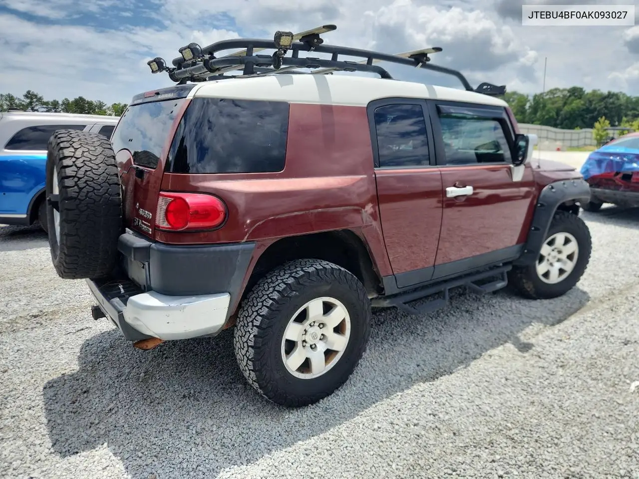 2010 Toyota Fj Cruiser VIN: JTEBU4BF0AK093027 Lot: 63088645