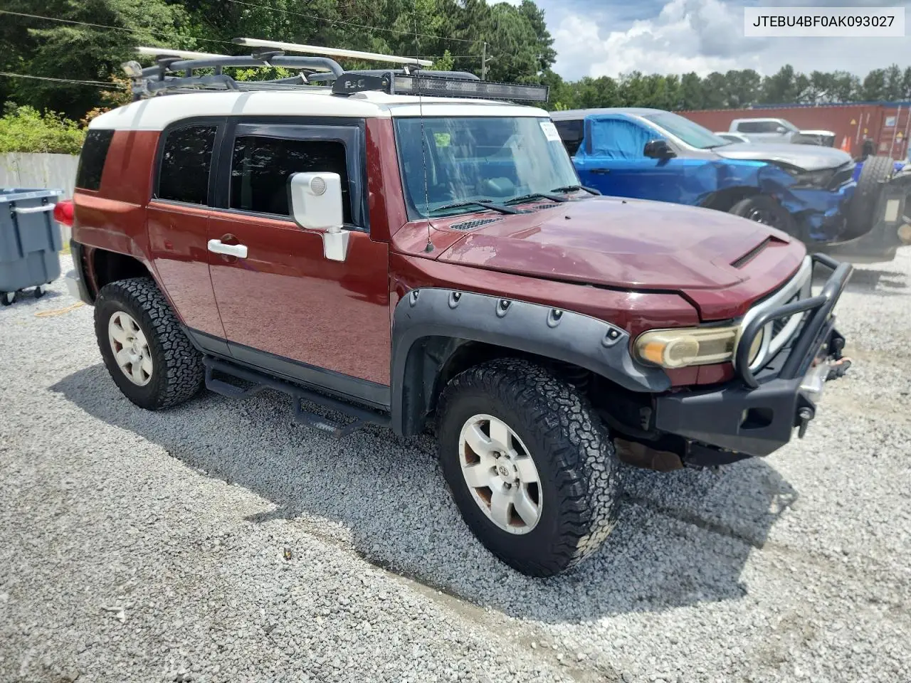2010 Toyota Fj Cruiser VIN: JTEBU4BF0AK093027 Lot: 63088645