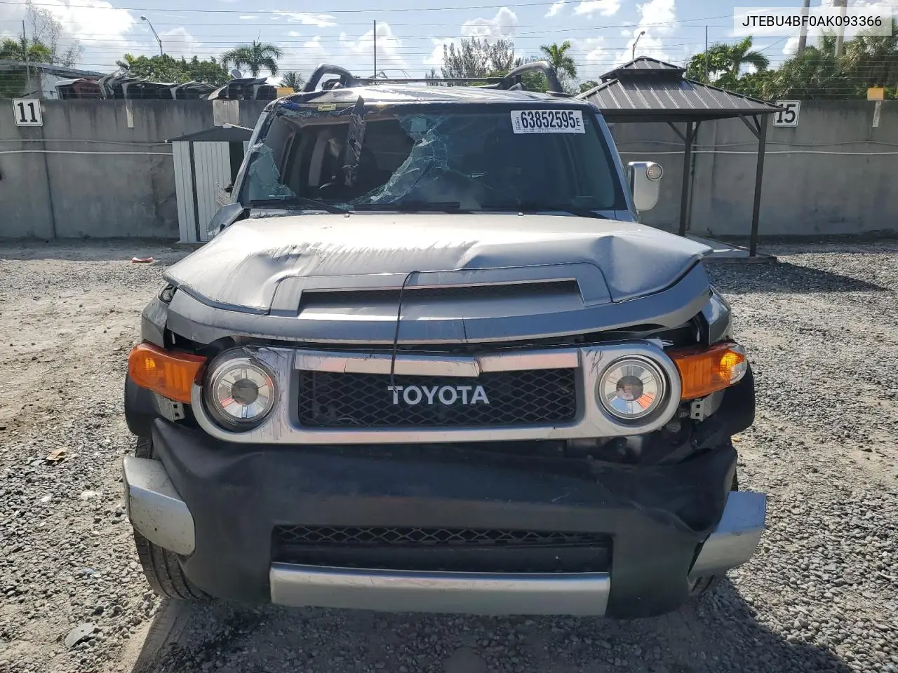 2010 Toyota Fj Cruiser VIN: JTEBU4BF0AK093366 Lot: 63852595