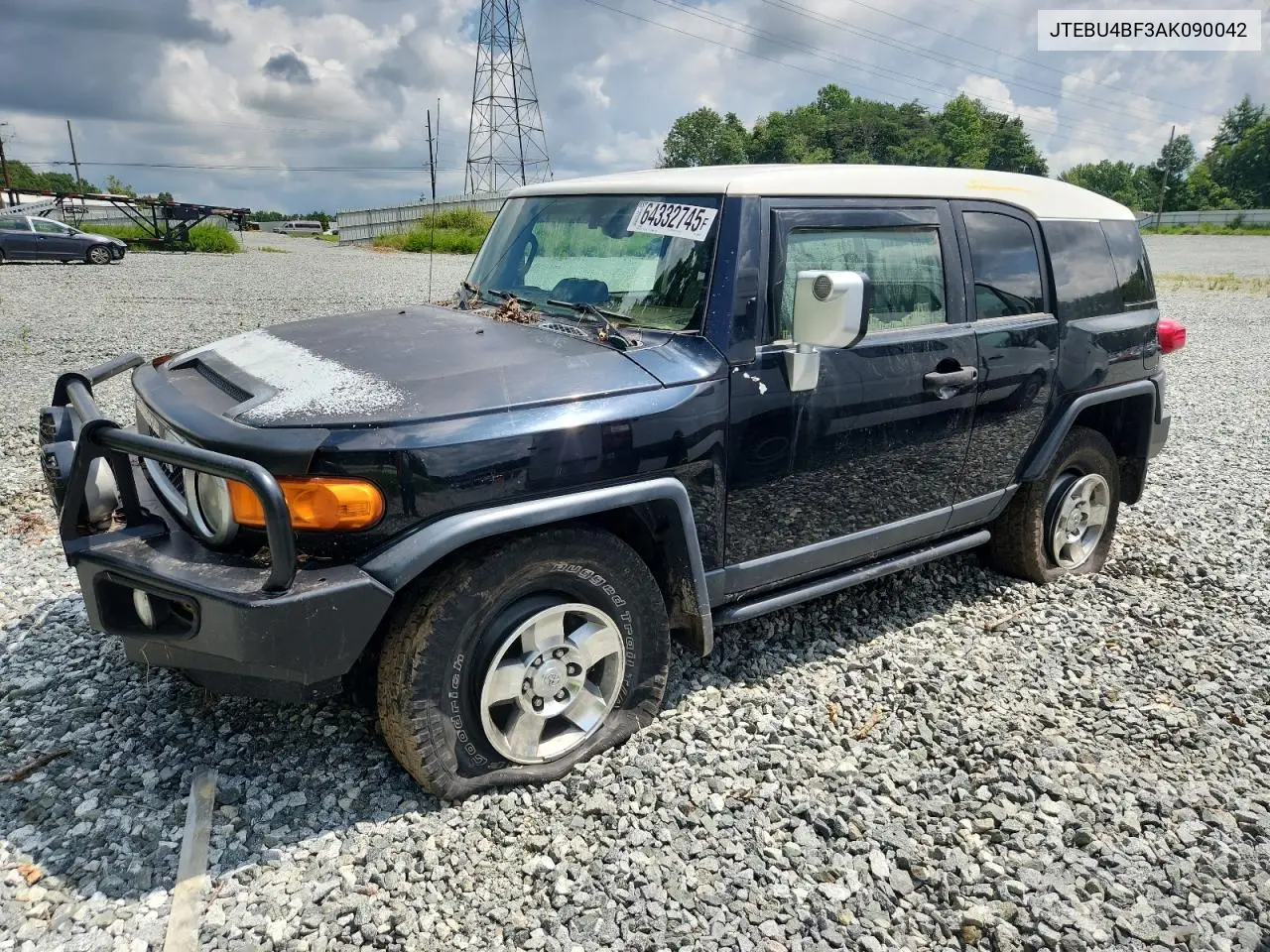 2010 Toyota Fj Cruiser VIN: JTEBU4BF3AK090042 Lot: 64332745