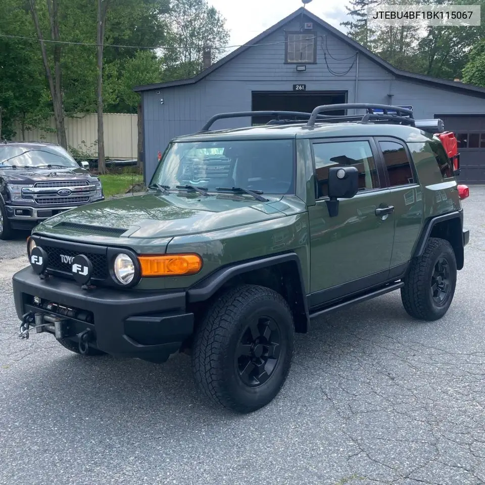 2011 Toyota Fj Cruiser VIN: JTEBU4BF1BK115067 Lot: 61018345