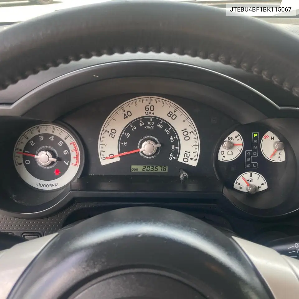 2011 Toyota Fj Cruiser VIN: JTEBU4BF1BK115067 Lot: 61018345