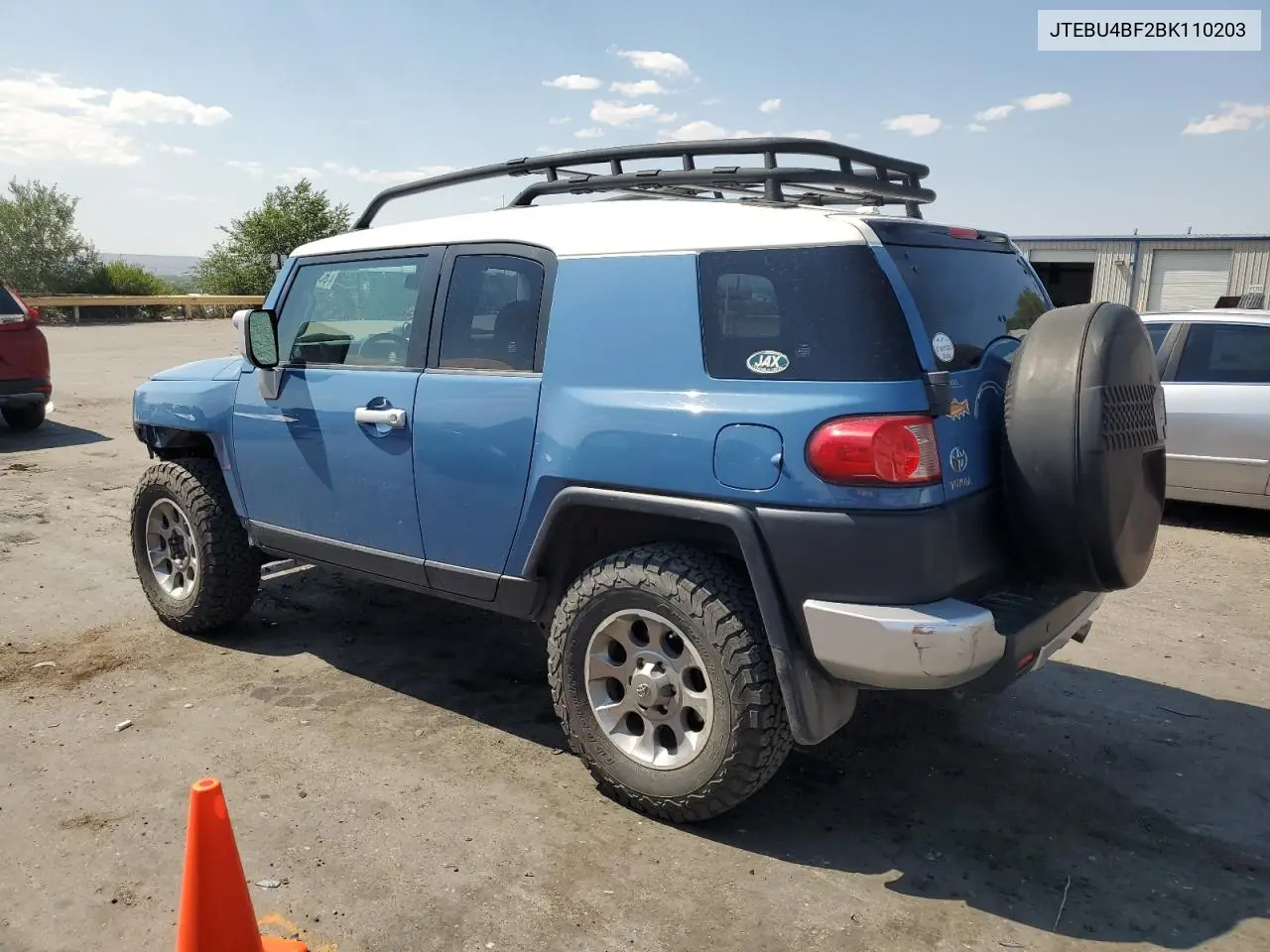 2011 Toyota Fj Cruiser VIN: JTEBU4BF2BK110203 Lot: 63860355
