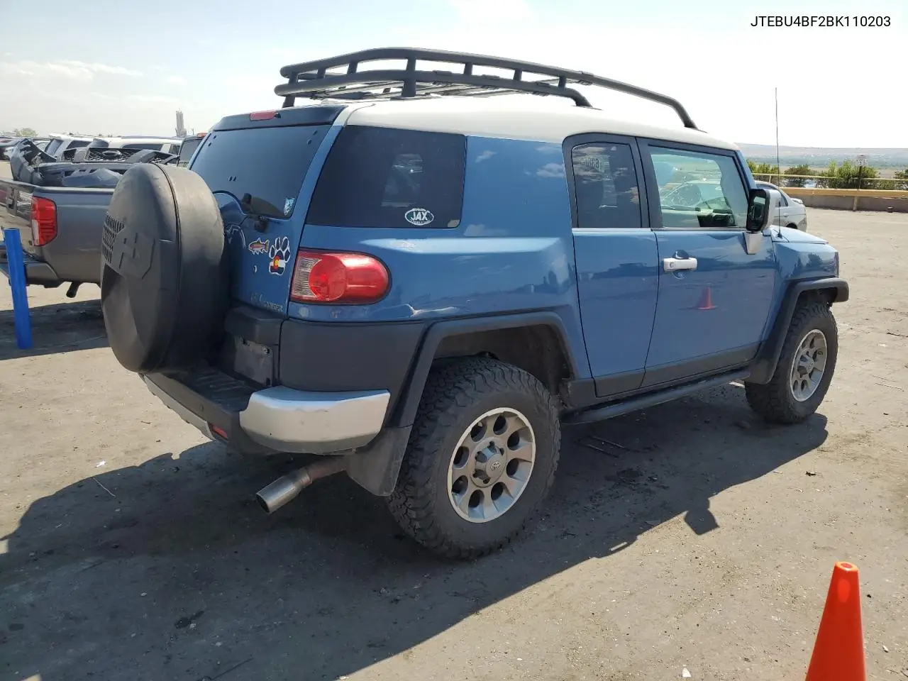 2011 Toyota Fj Cruiser VIN: JTEBU4BF2BK110203 Lot: 63860355