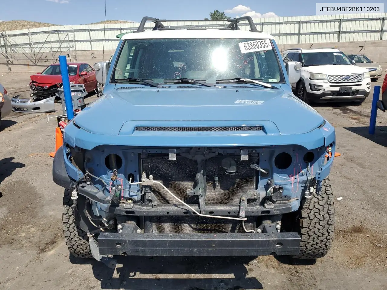 2011 Toyota Fj Cruiser VIN: JTEBU4BF2BK110203 Lot: 63860355