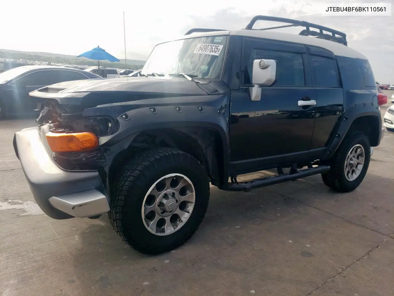 2011 Toyota Fj Cruiser VIN: JTEBU4BF6BK110561 Lot: 64907635
