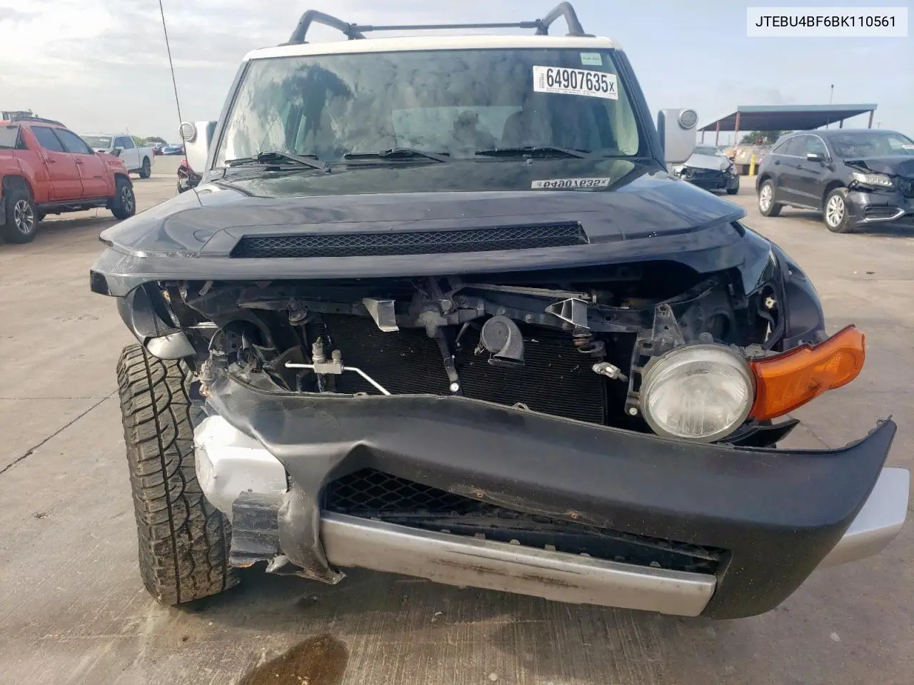 2011 Toyota Fj Cruiser VIN: JTEBU4BF6BK110561 Lot: 64907635